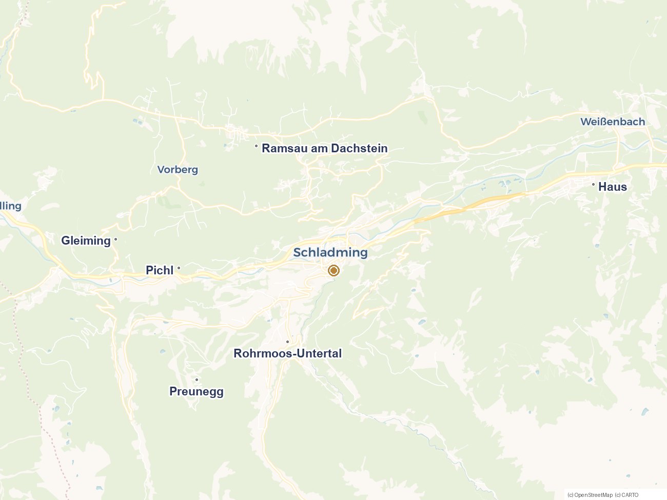Map of Schladming and the surrounding area – our service area